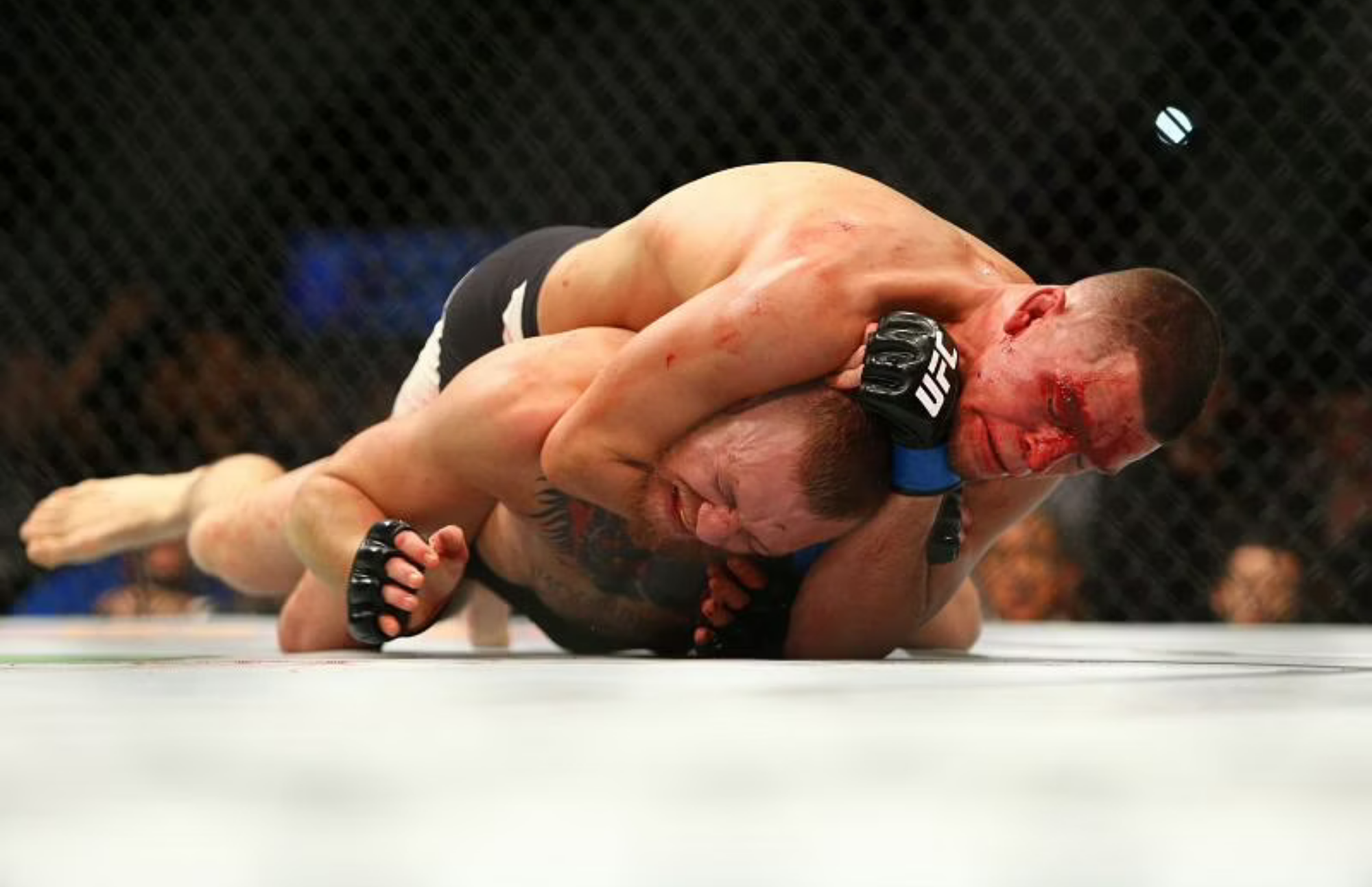 Nate Diaz choked McGregor to submission in the second round of their first fight