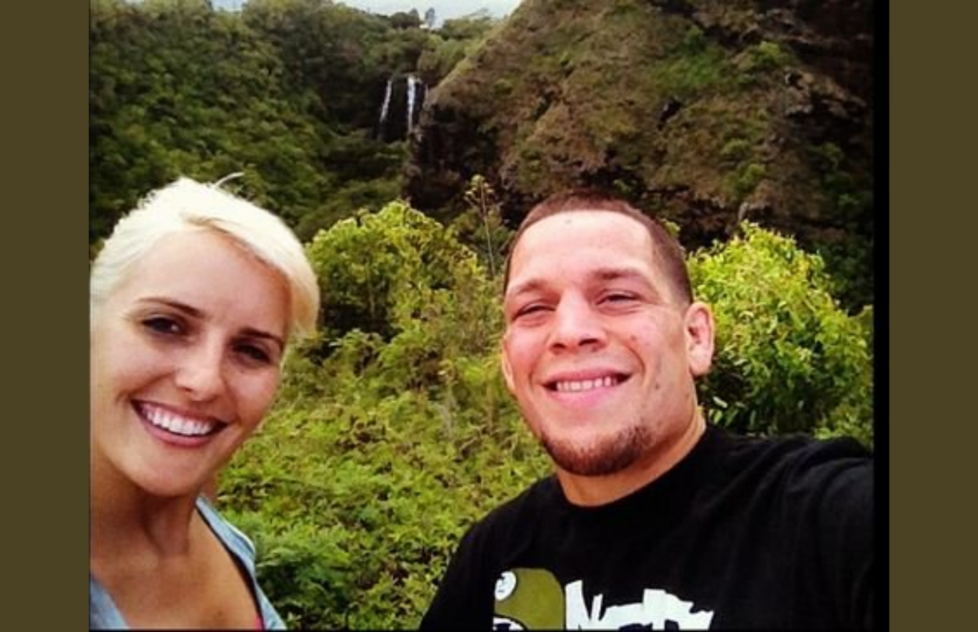 Nate Diaz takes a selfie with his girlfriend Misty Brown