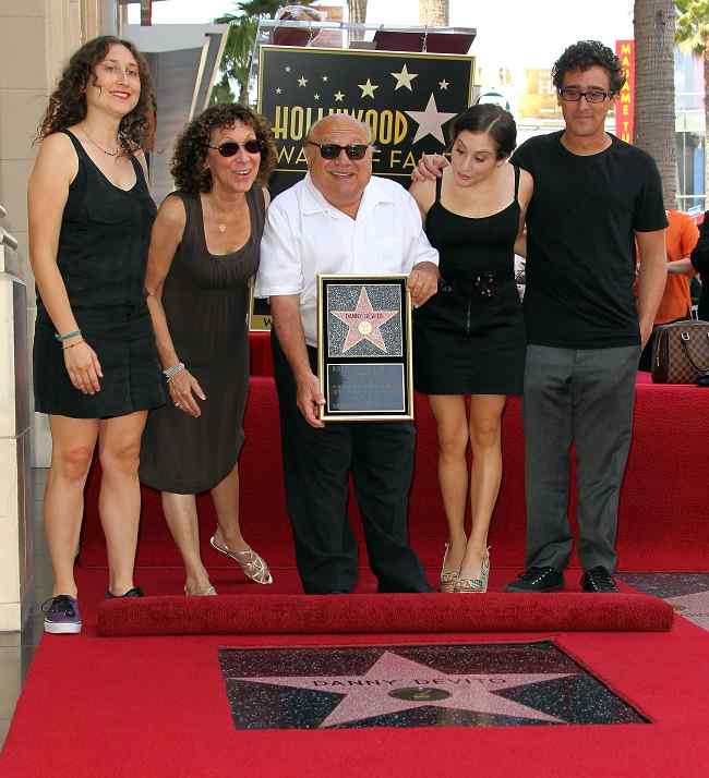 Grace fan devito with family at hollywood walk of fame
