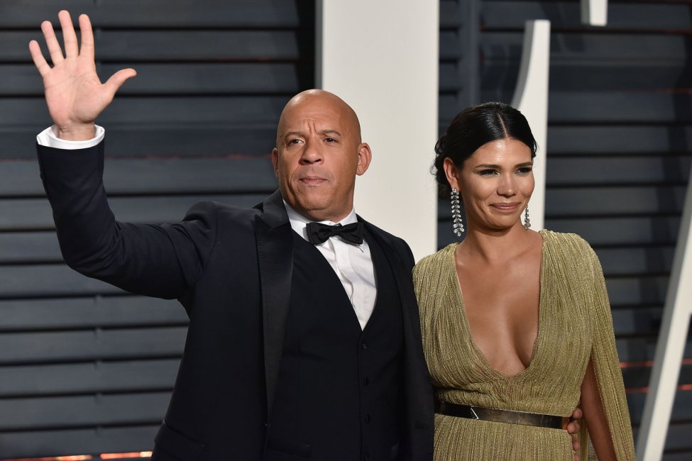 Vin Diesel And Paloma Jiménez at The Fate of the Furious premiere night in 2017