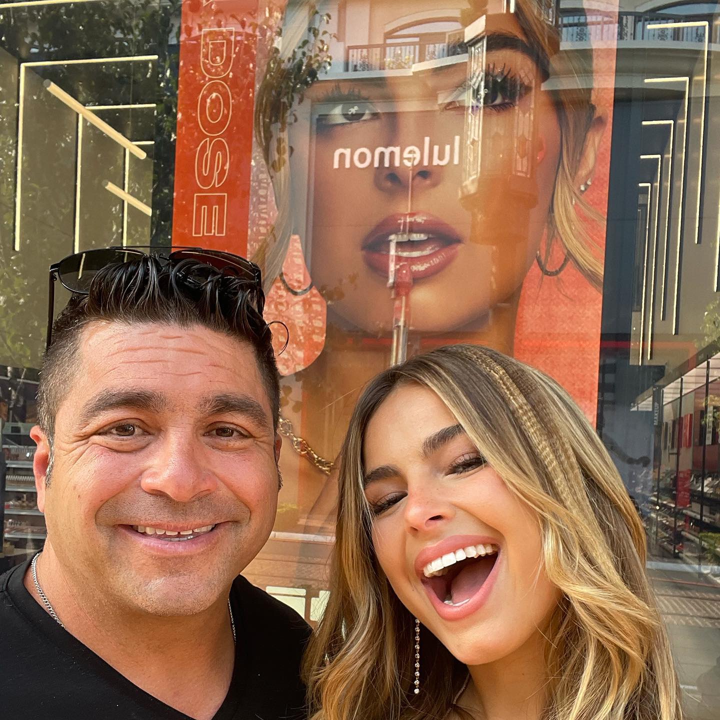 Monty Lopez and Addison Rae outside a store in Los Angeles