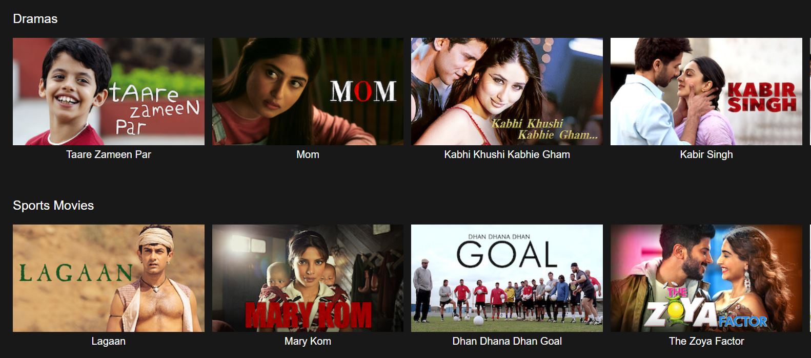 Screenshot of the trending Moviespal Bollywood Dramas