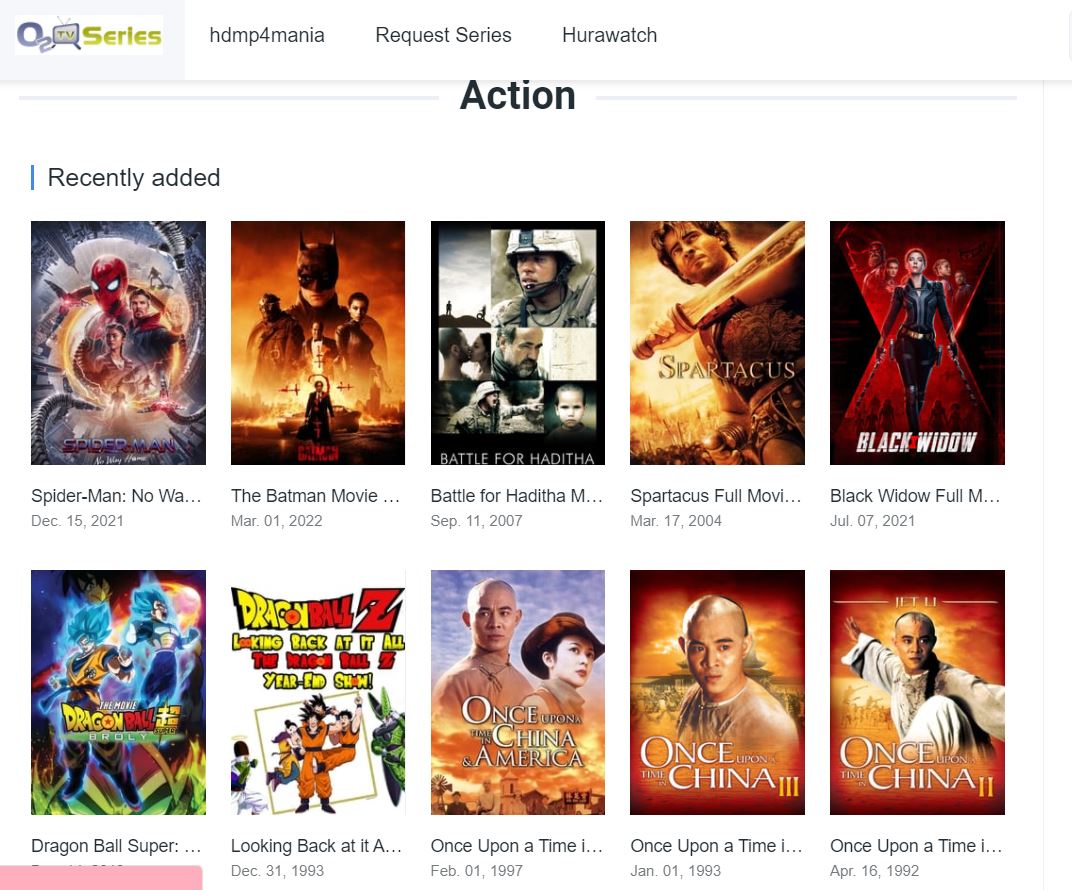 You Can Download Best Action Movies For Free On O2TVseries Action
