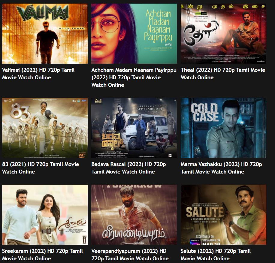 Tamilyogi nu category blu ray HD Bluray Movies Online
