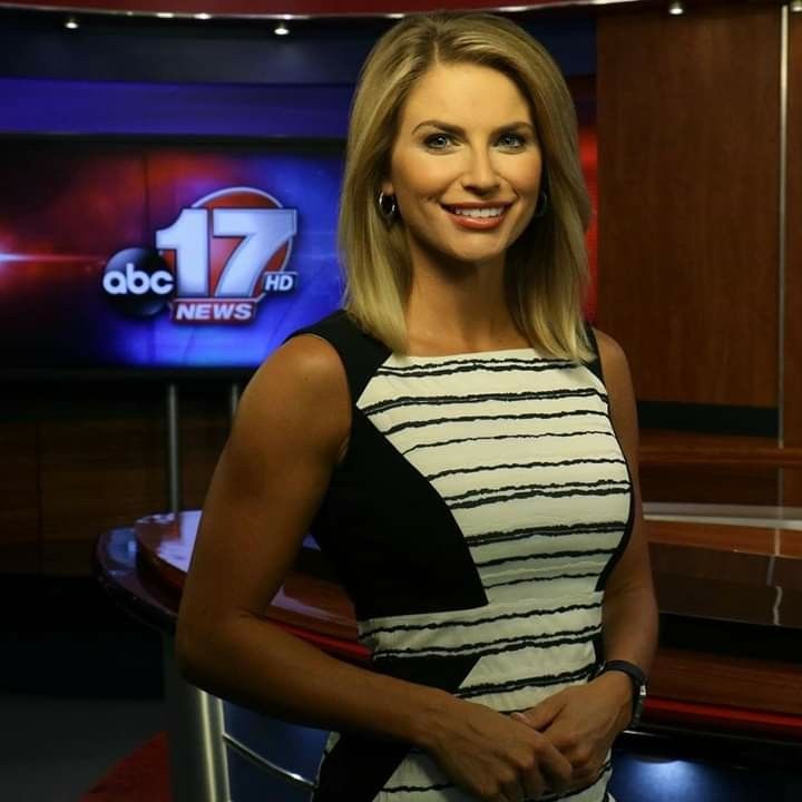 Ashley Strohmier in a black dress with beautiful blondes and with a pleasant smile on her face looks extremely pretty