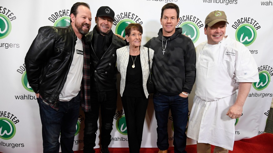 Wahlberg brothers with their mother Alma