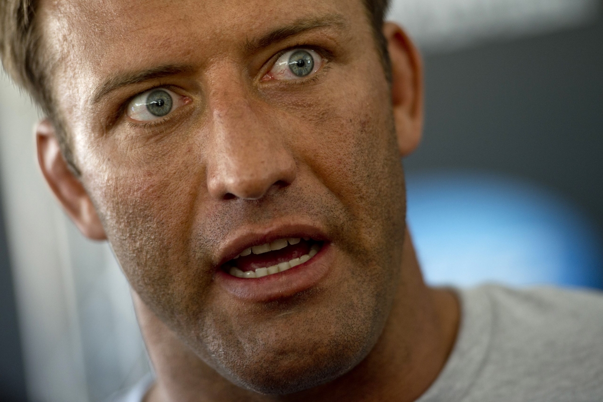 Stephan Bonnar with his mouth open