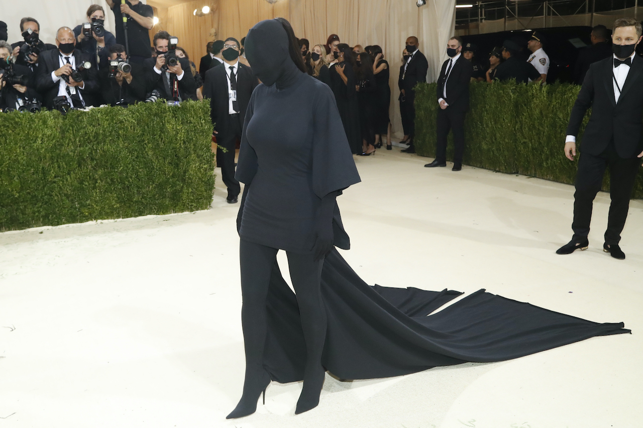 Kim Kardashian in an all black attire