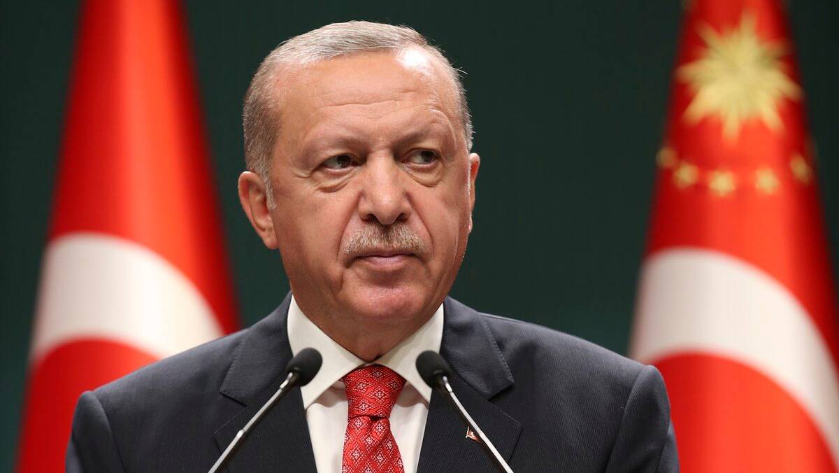 Erdogan During A Conference