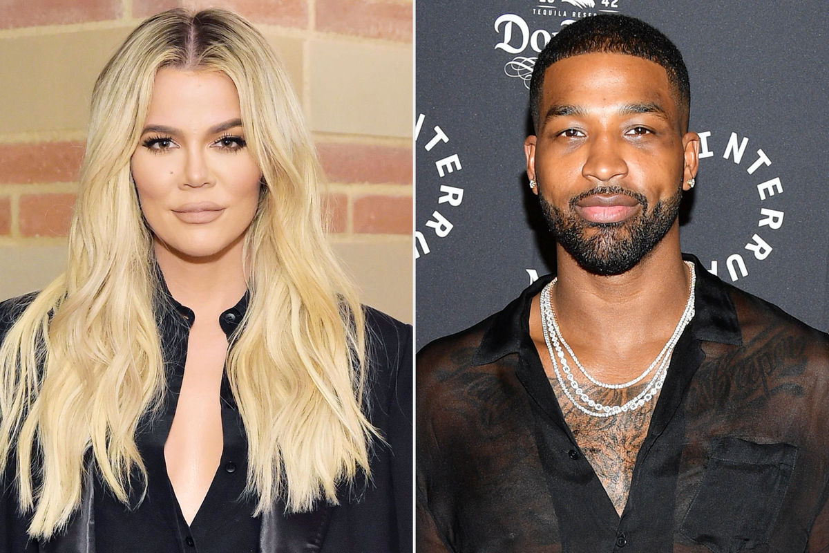Khloe in the left in a black attire and Tristan in the right in black see through polo