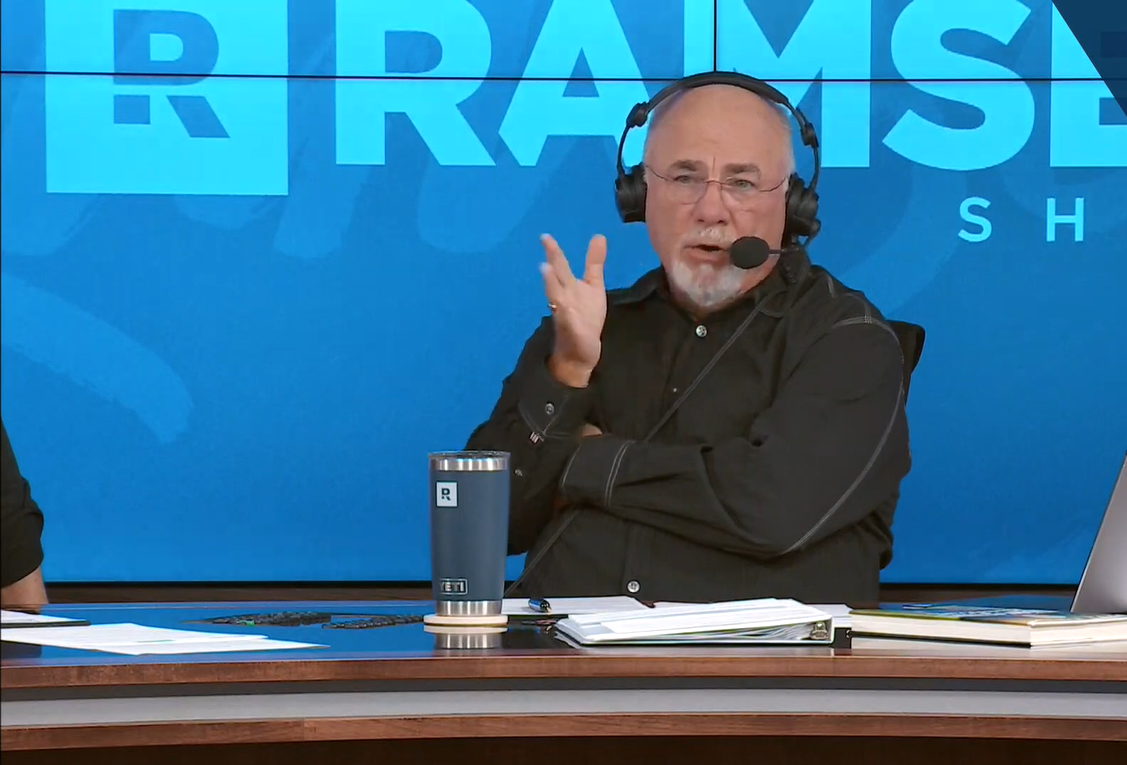 Dave Ramsey hosting his podcast ‘The Ramsey Show’