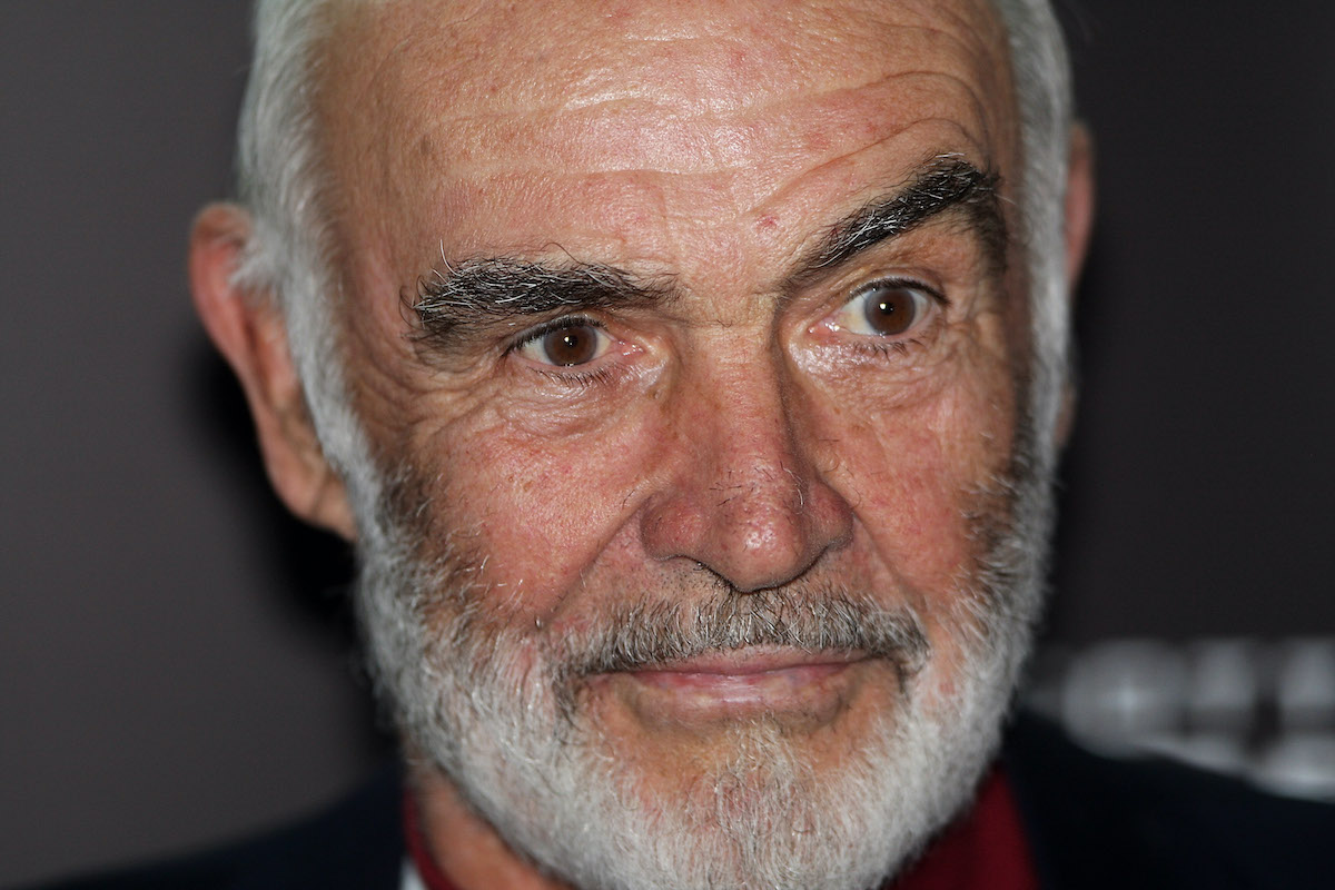 Sean Connery with beard and smiling