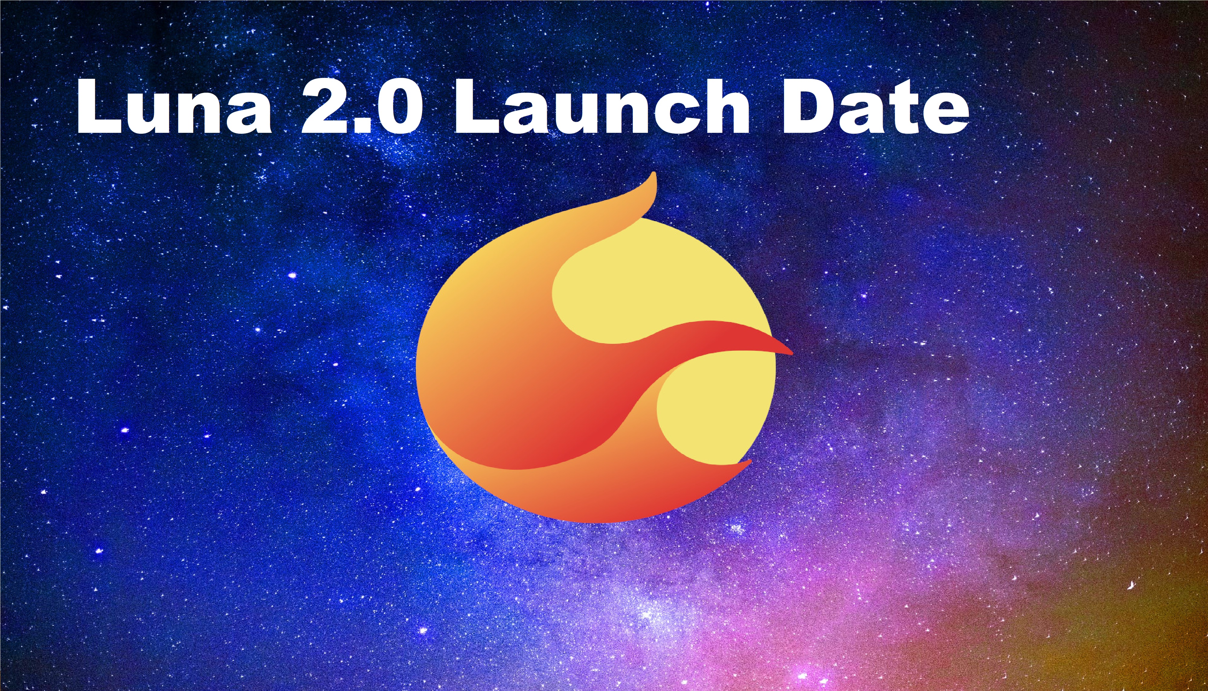 Luna 2.0 Logo with galaxy background