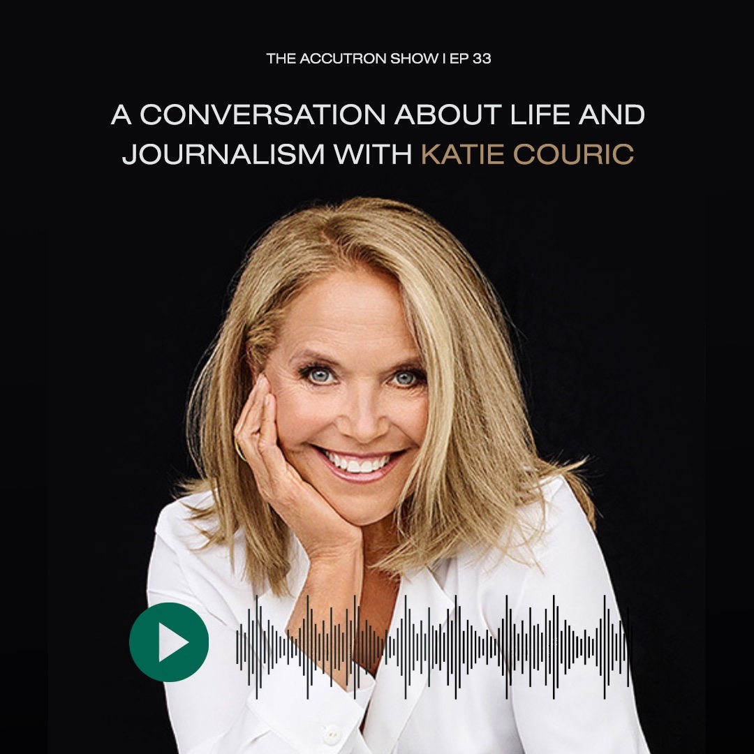 The Accutron Show podcast announcing Katie Couric as guest