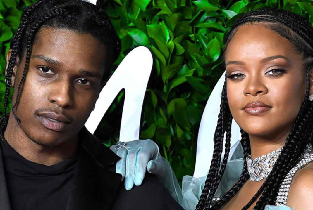 Rihanna With Her Partner A$AP Rocky Twinning With The Same Hairstyle