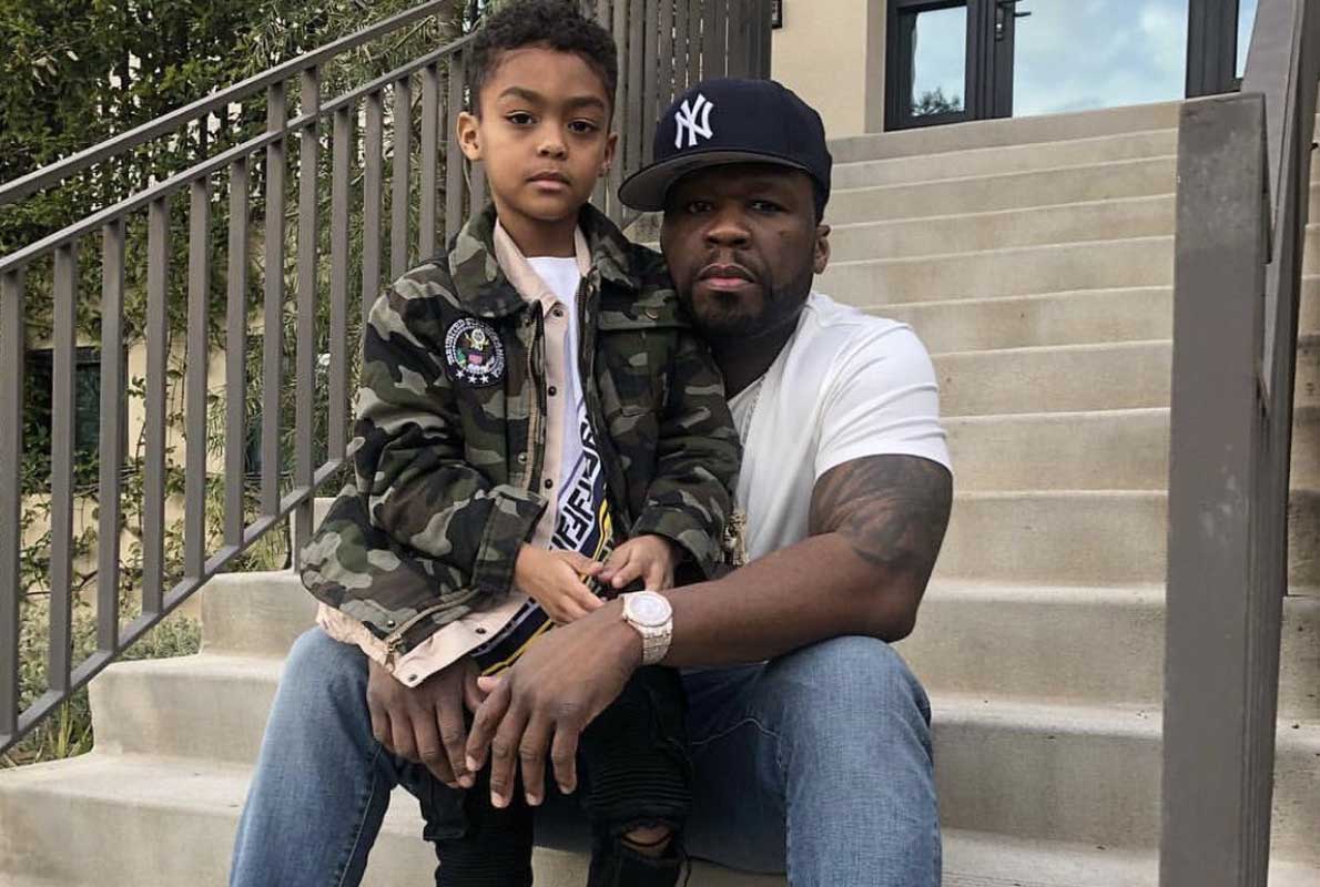 Sire Jackson in the arms of 50 cent