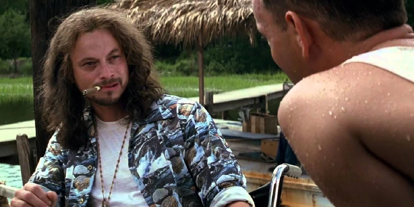 Gary Sinise Smoking In Forest Gump