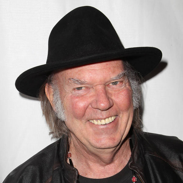 Neil Young Smiling