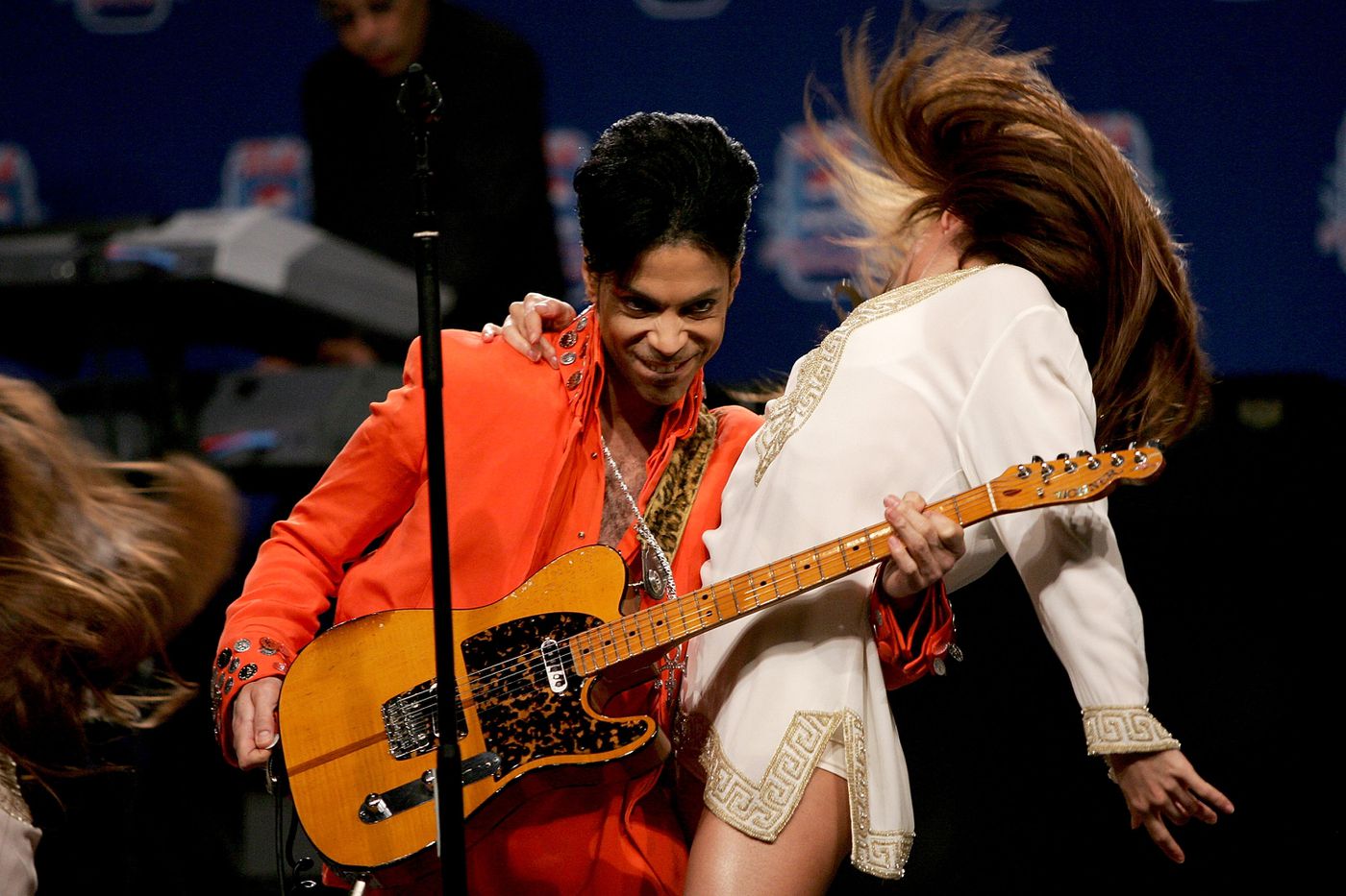 Prince On Stage With A Woman