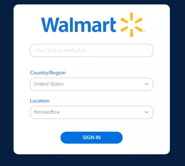 WalmartOne website shows the login interface