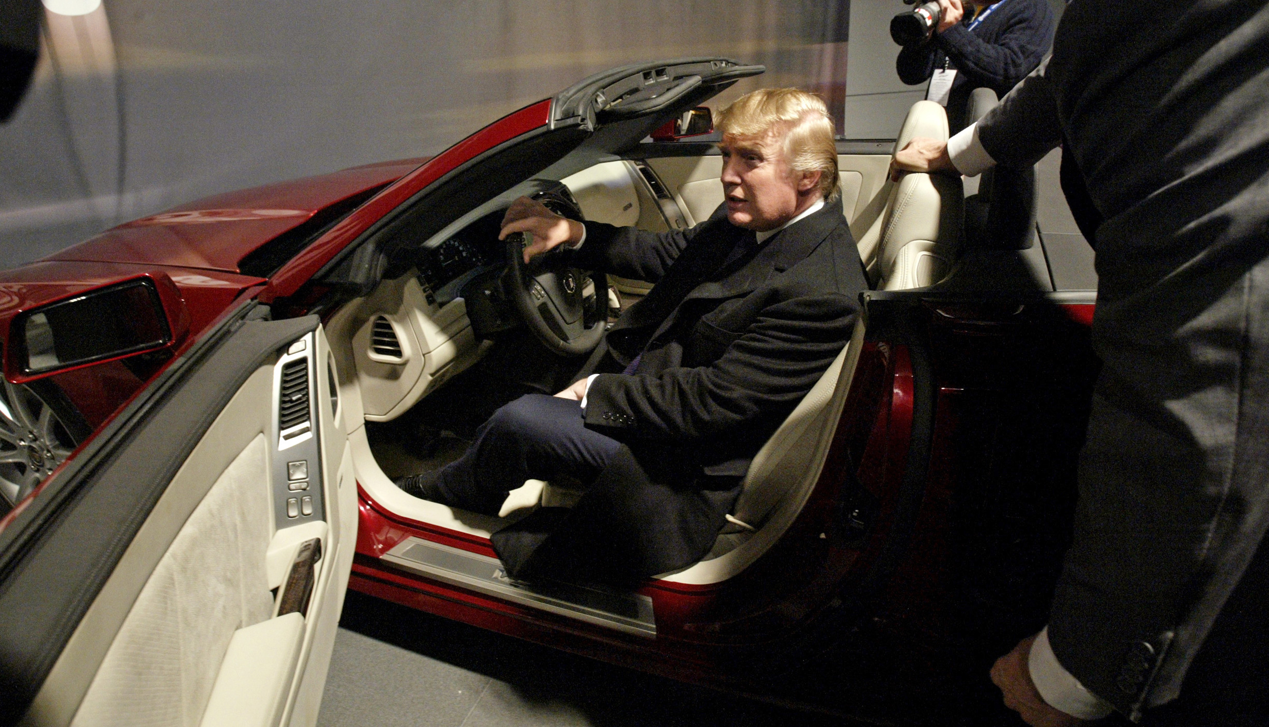 Donald Trump In His Car