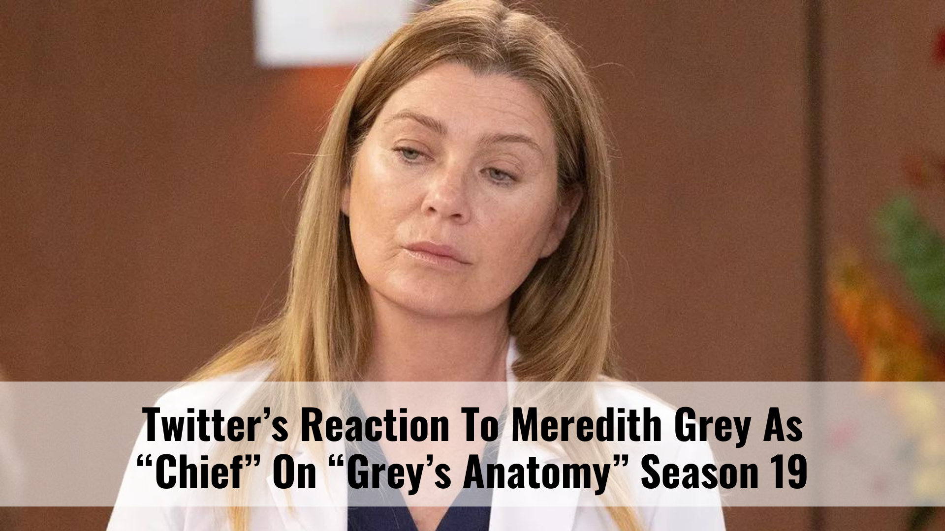Twitter’s Reaction To Meredith Grey As “Chief” On “Grey’s Anatomy” Season 19