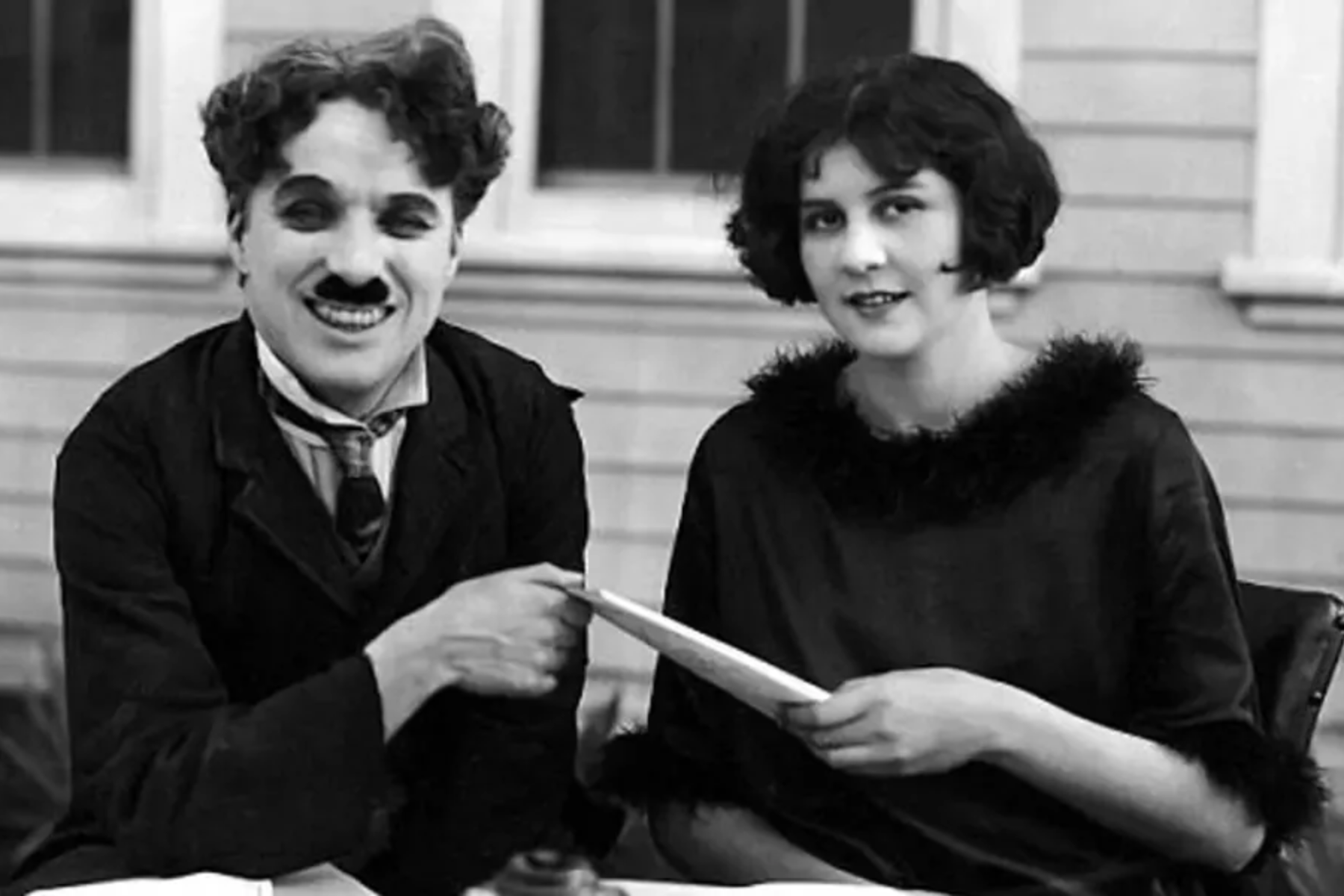 Lita Grey with the young legendary Chaplin