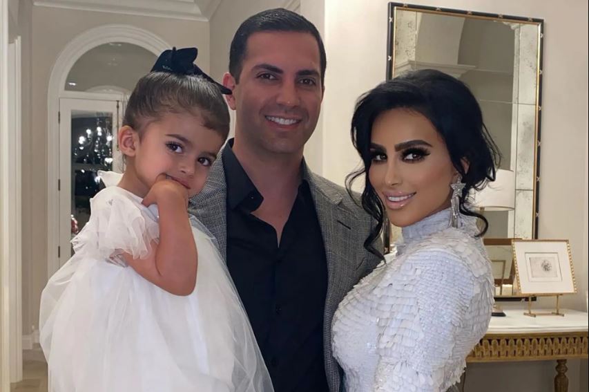 Lilly Ghalichi with her husband and their fist child