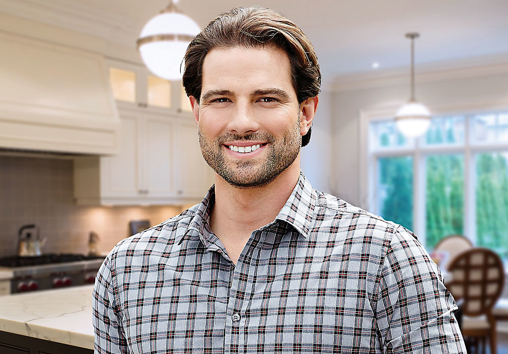 Scott McGillivray wearing a shirt with a smile on his face