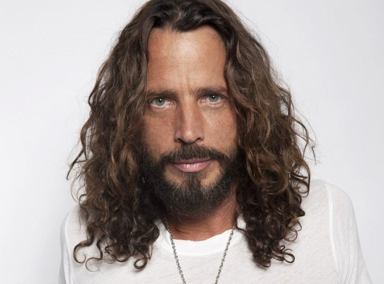 Chris Cornell wearing a white shirt
