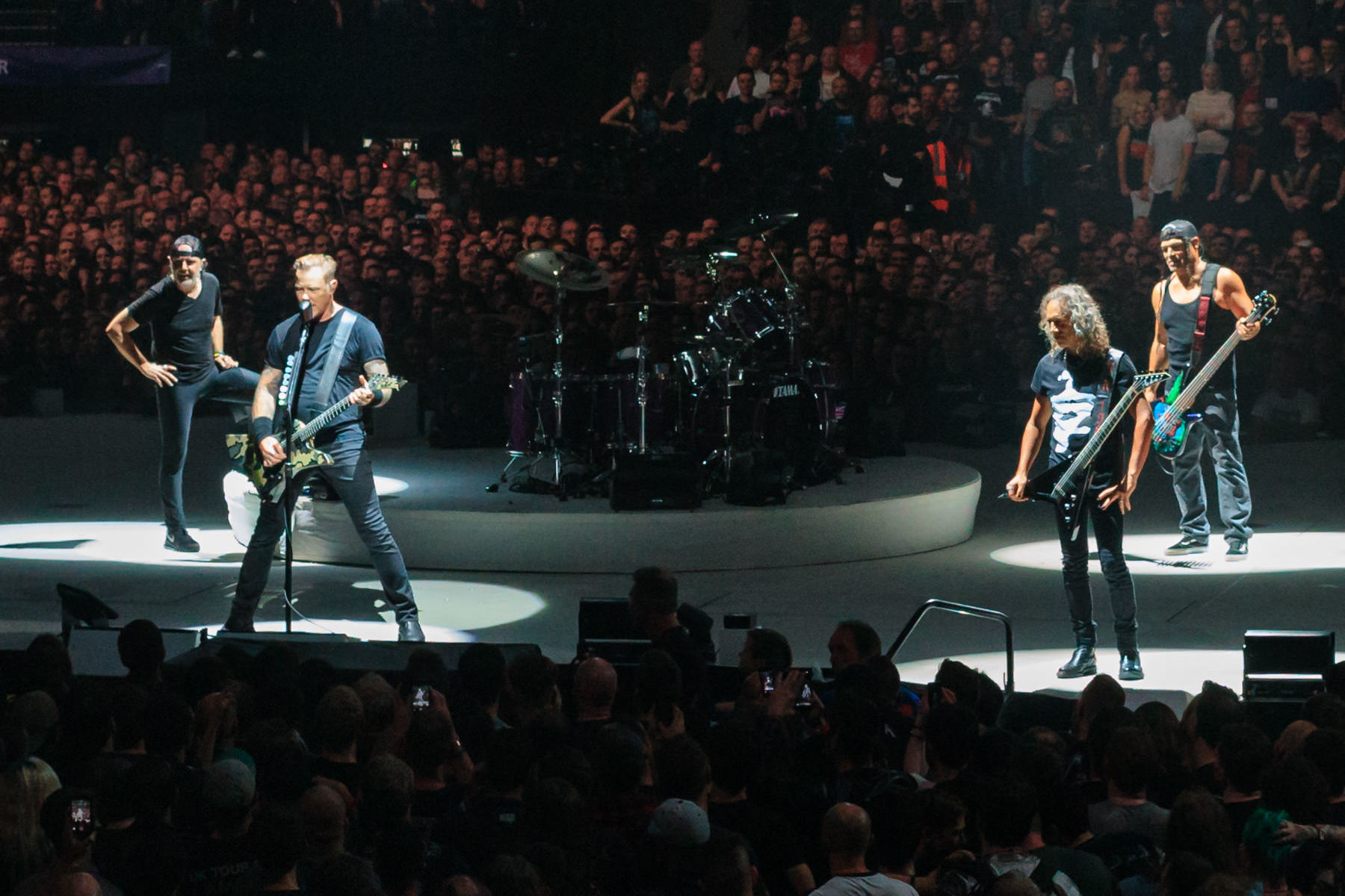 Metallica during their London concert