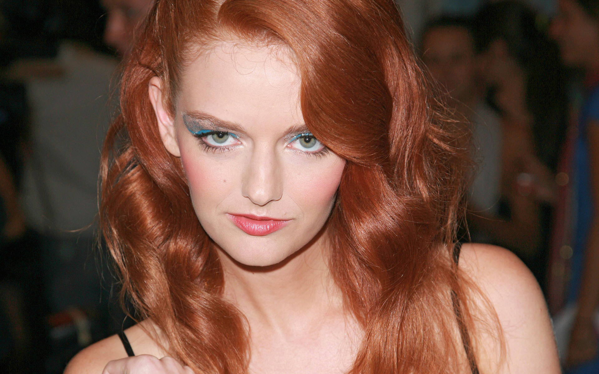 Lydia Hearst-Shaw wearing a black spaghetti strap outfit