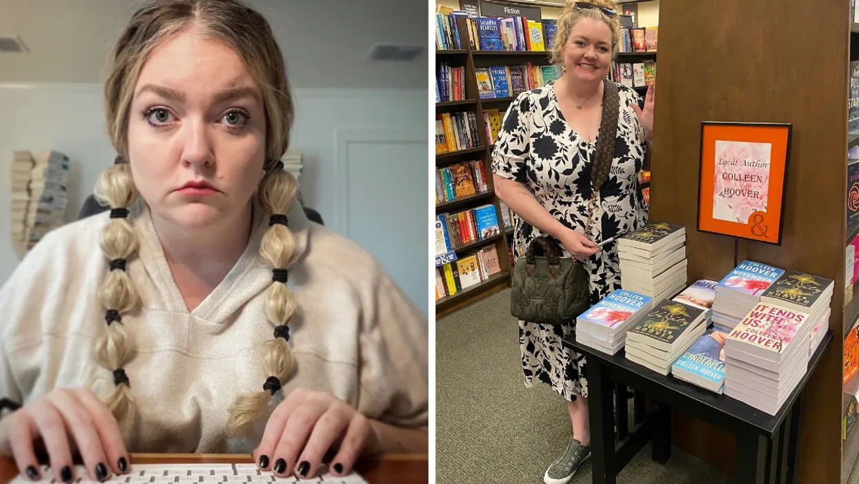 Colleen Hoover at a book store