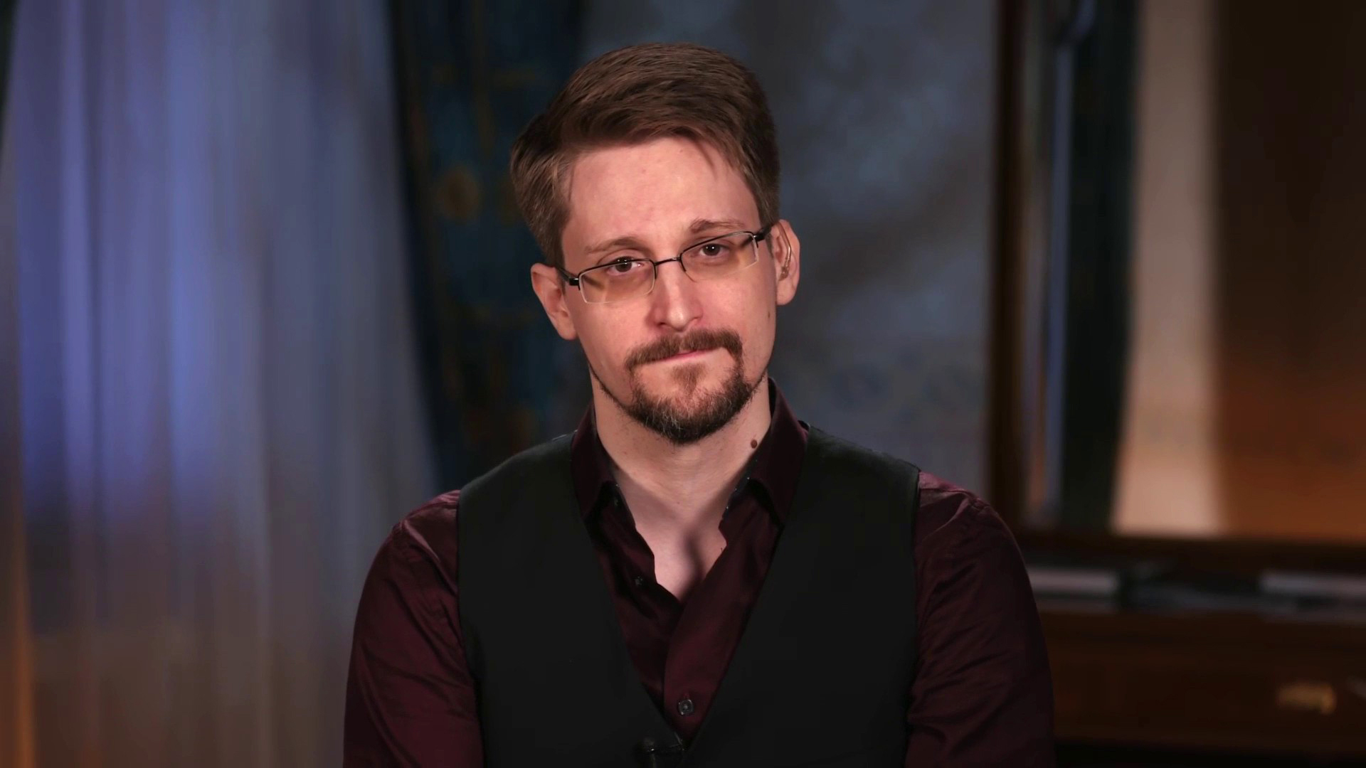 Edward Snowden during an interview