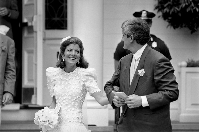 Edwin Schlossberg and Caroline Kennedy Schlossberg on their wedding day