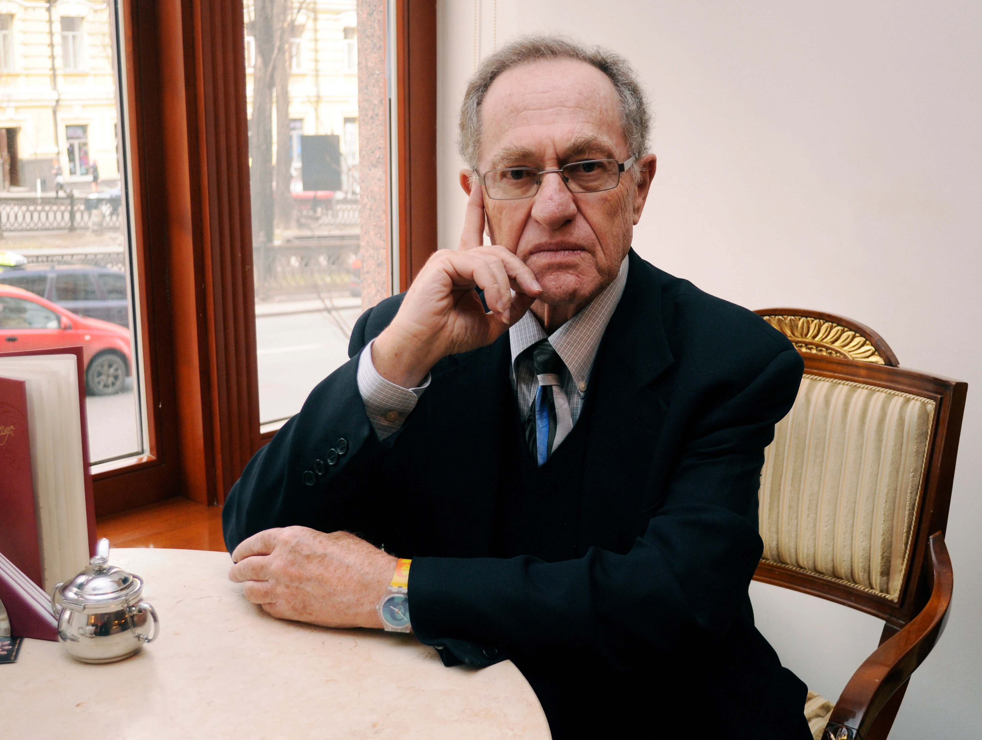Alan Dershowitz Sitting In His Office