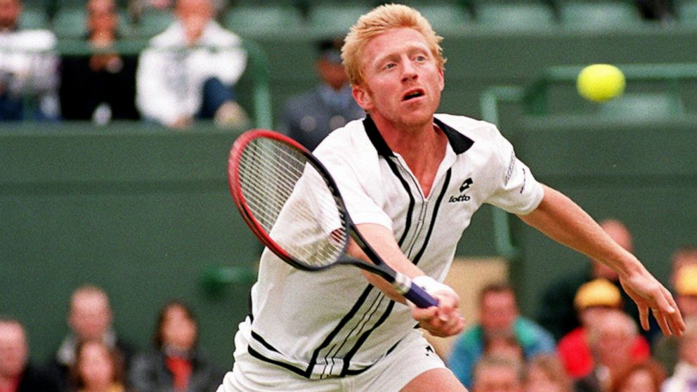 Becker playing tennis