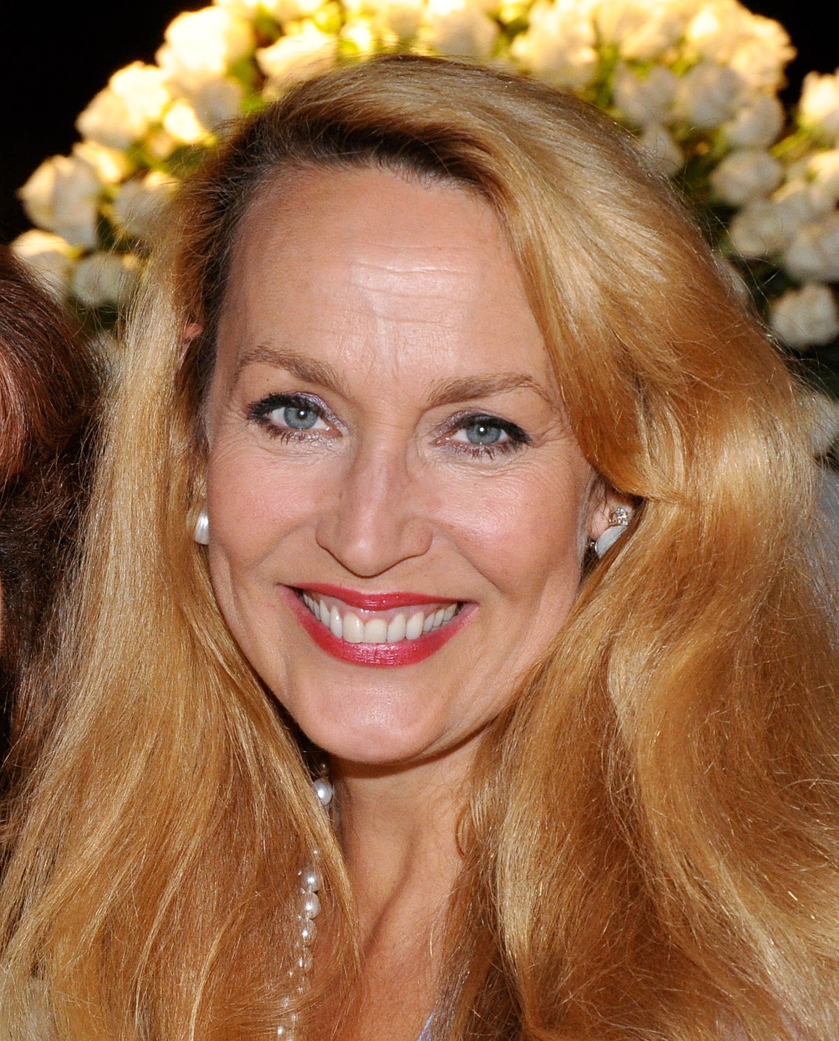 Jerry Hall smiling