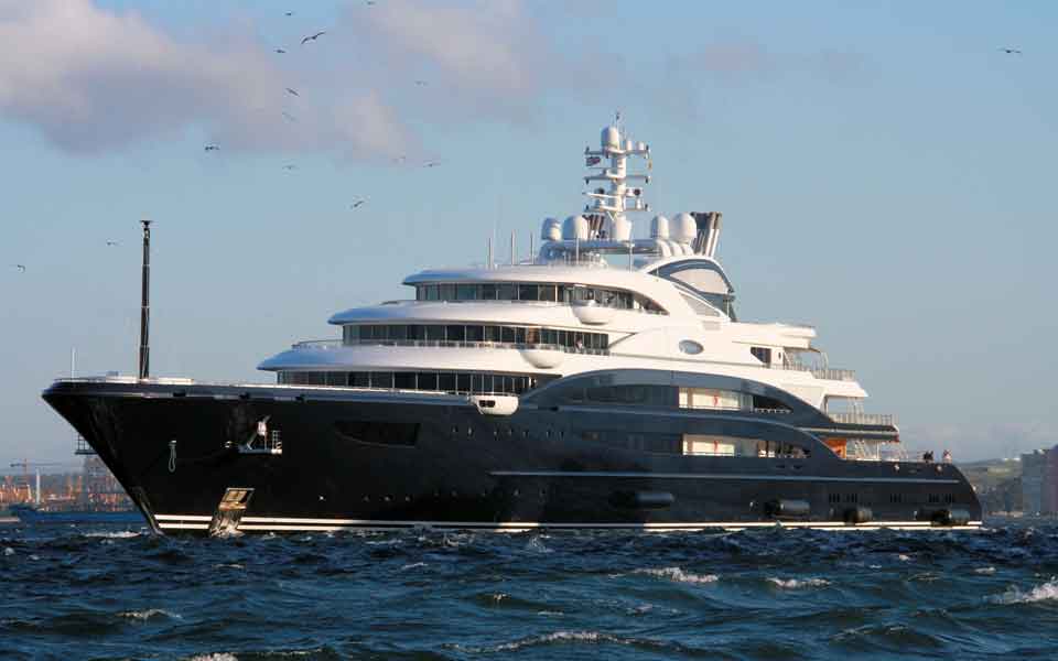 Luxury yacht in greece