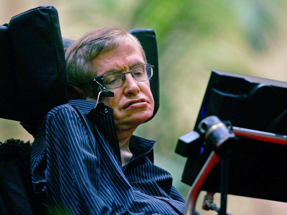 Stephen Hawking trying to speak