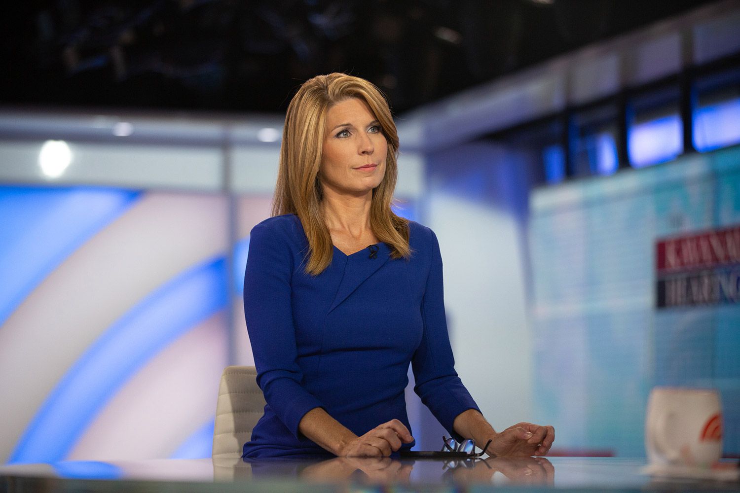 Nicolle Wallace on the set